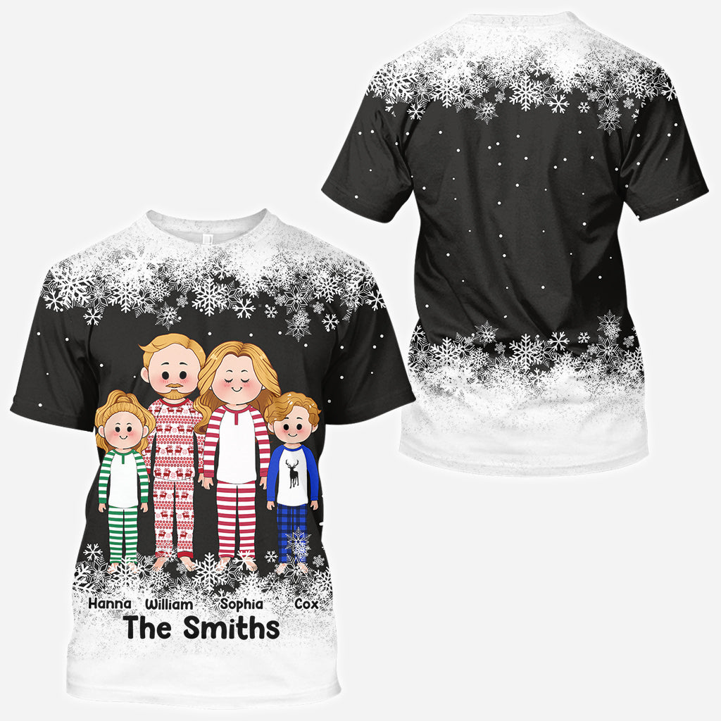 Niedliche Familie – Personalisiertes T-Shirt mit Familienmotiv