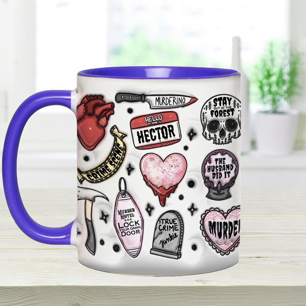 True Crime Junkie - Personalized Accent Mug