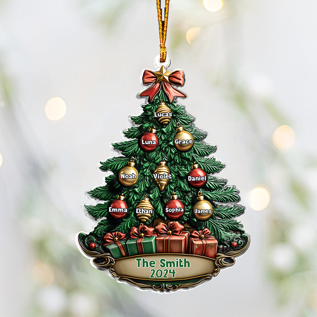 Frohe Weihnachten – Personalisierter, individuell geformter Familienschmuck