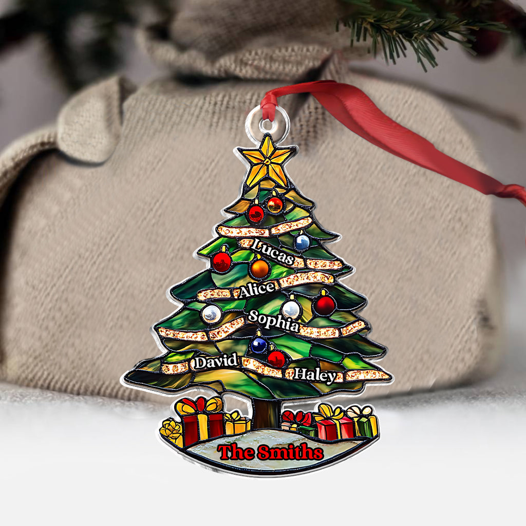 Merry Christmas - Personalized Family Custom Shaped Ornament