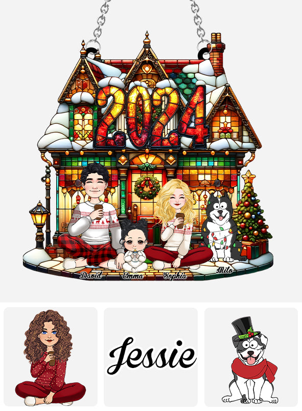 Das sind wir – Personalisierter Familien-Fensterhänger-Sonnenfänger 