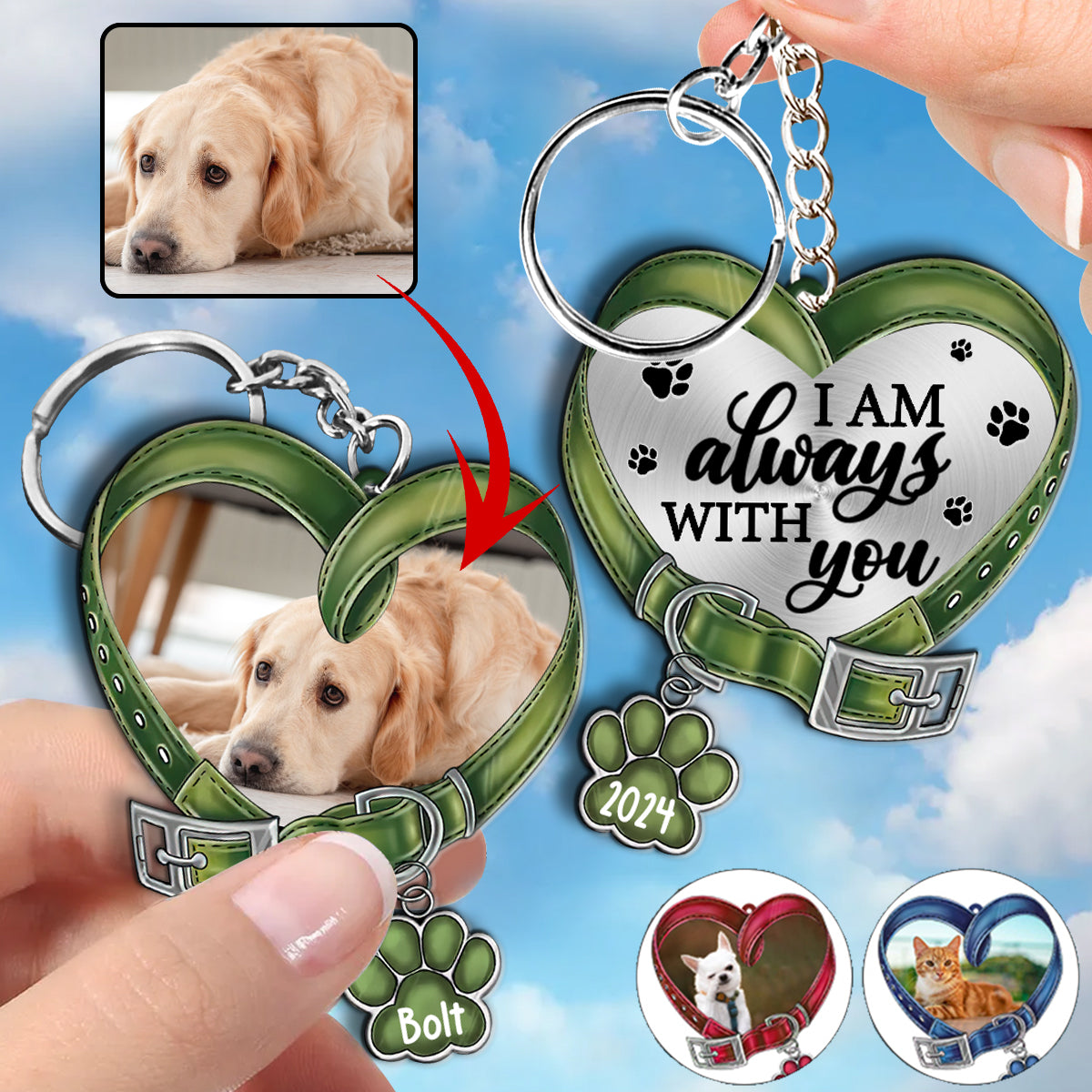 Saying Goodbye So Hard - Personalized Dog Keychain