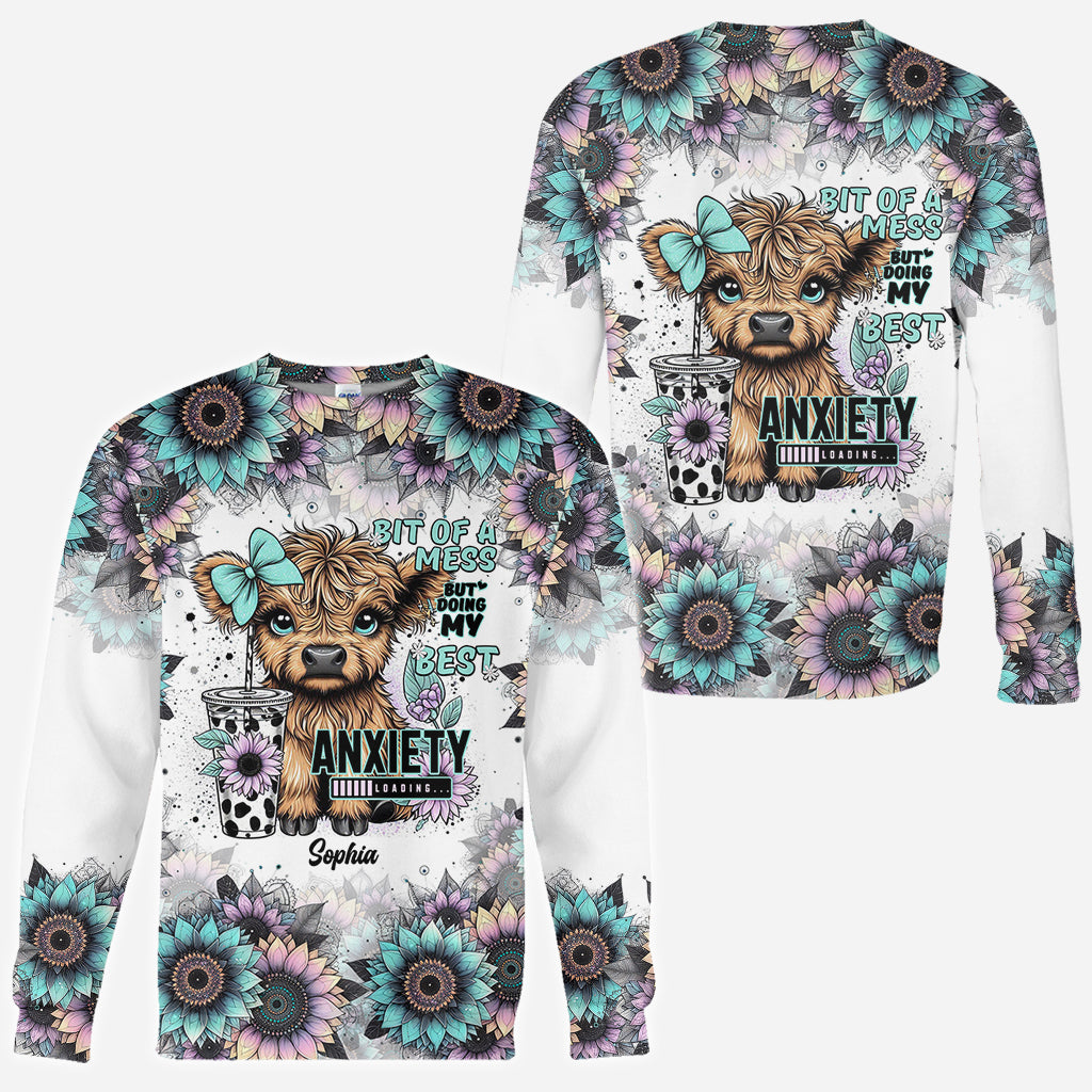 Ein bisschen chaotisch, aber ich gebe mein Bestes – personalisiertes Allover-Shirt