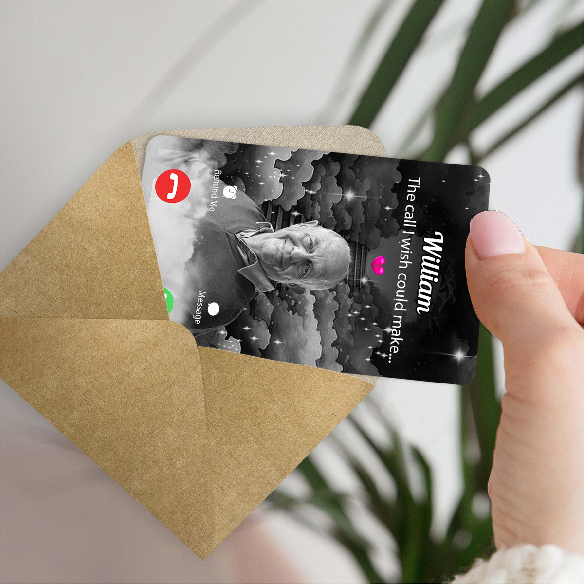 The Call I Wish I Could Take - Personalized Memorial Wallet Insert Card