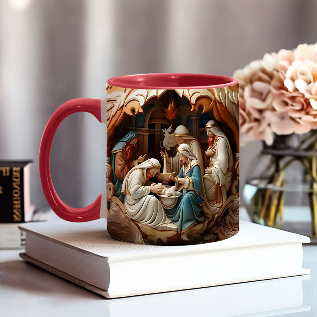 O Come Let Us Adore Him - Personalized Christian Accent Mug