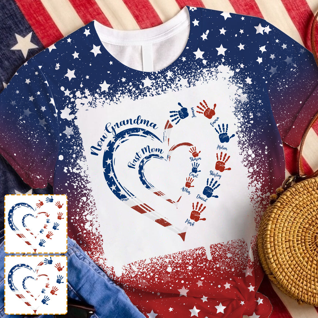Première maman, maintenant grand-mère - T-shirt personnalisé « Grand-mère »