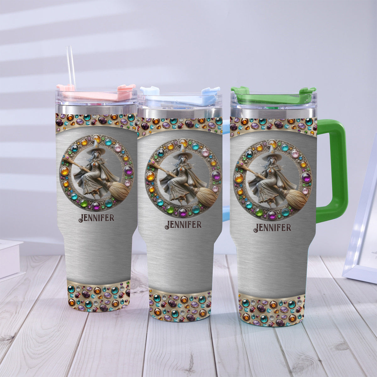 Beautiful Witch - Personalized Witch Tumbler With Handle