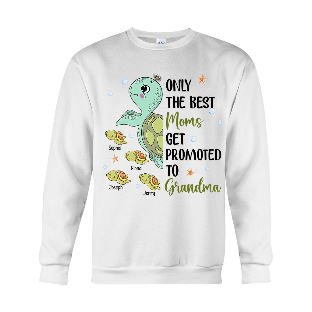 Nur die besten Mütter werden zur Oma befördert – Personalisiertes Oma-T-Shirt und Hoodie