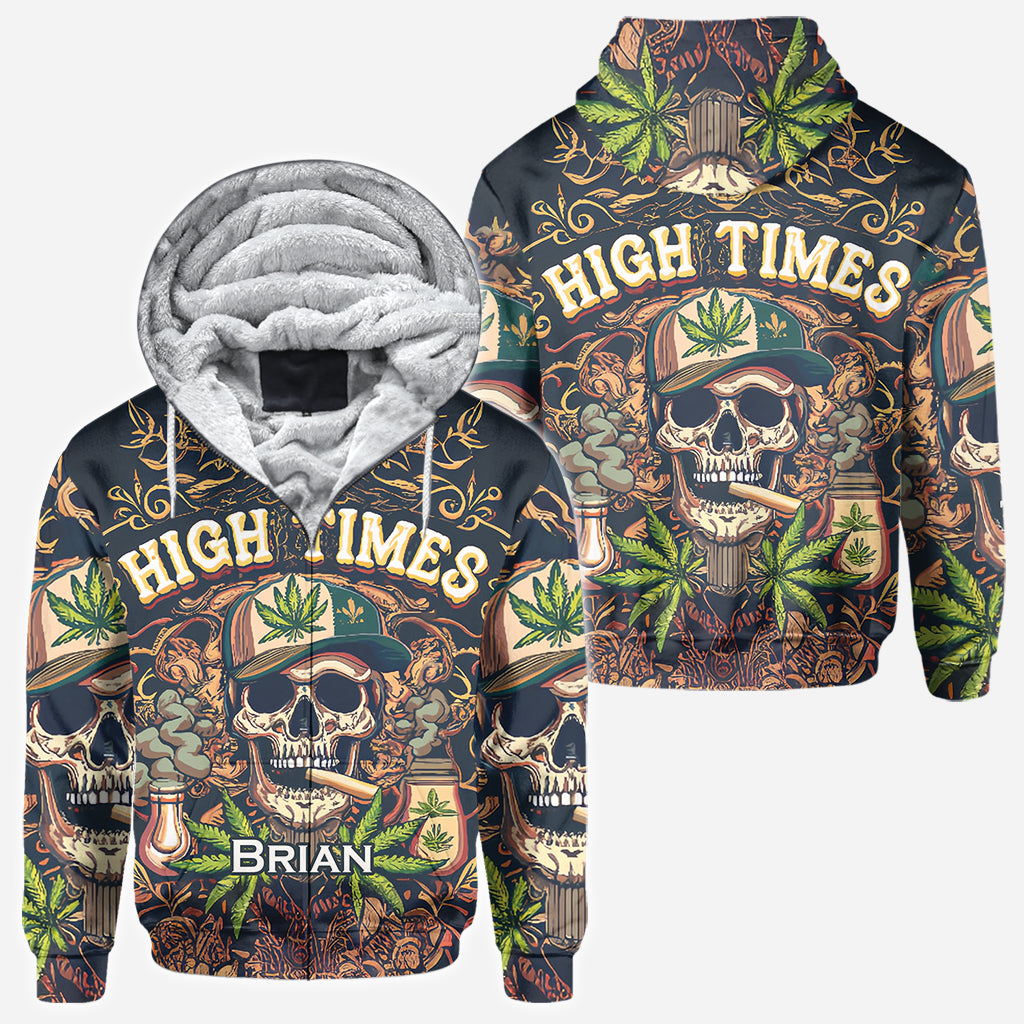 High Times Skull 420 - Personalized Weed All Over Shirt