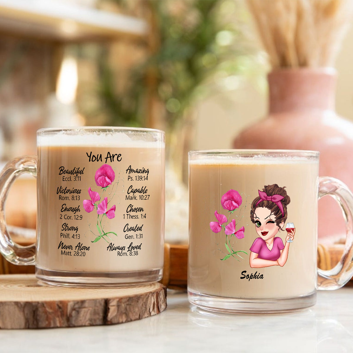 You Are Beautiful - Personalized Glass Mug