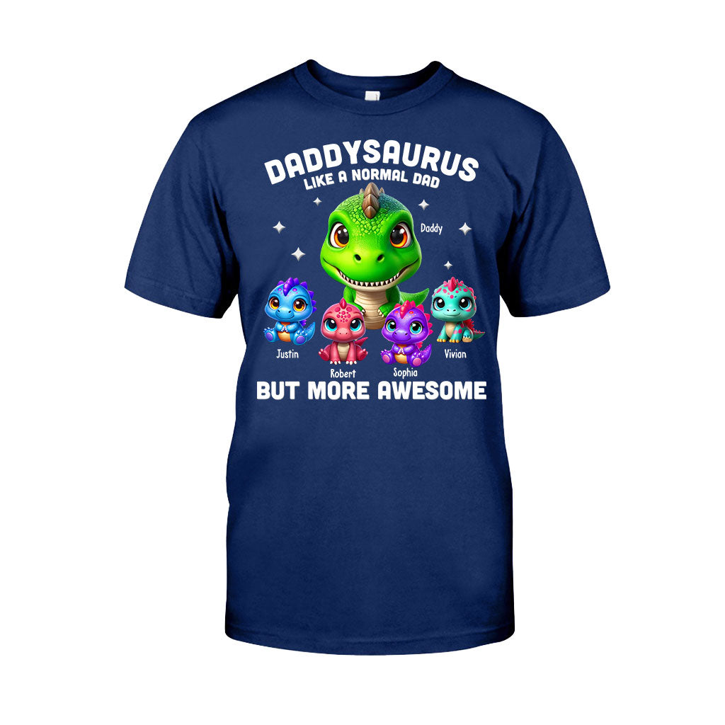 Daddysaurus Grandpasaurus 3D Dinosaurs - Personalized Father T-shirt And Hoodie