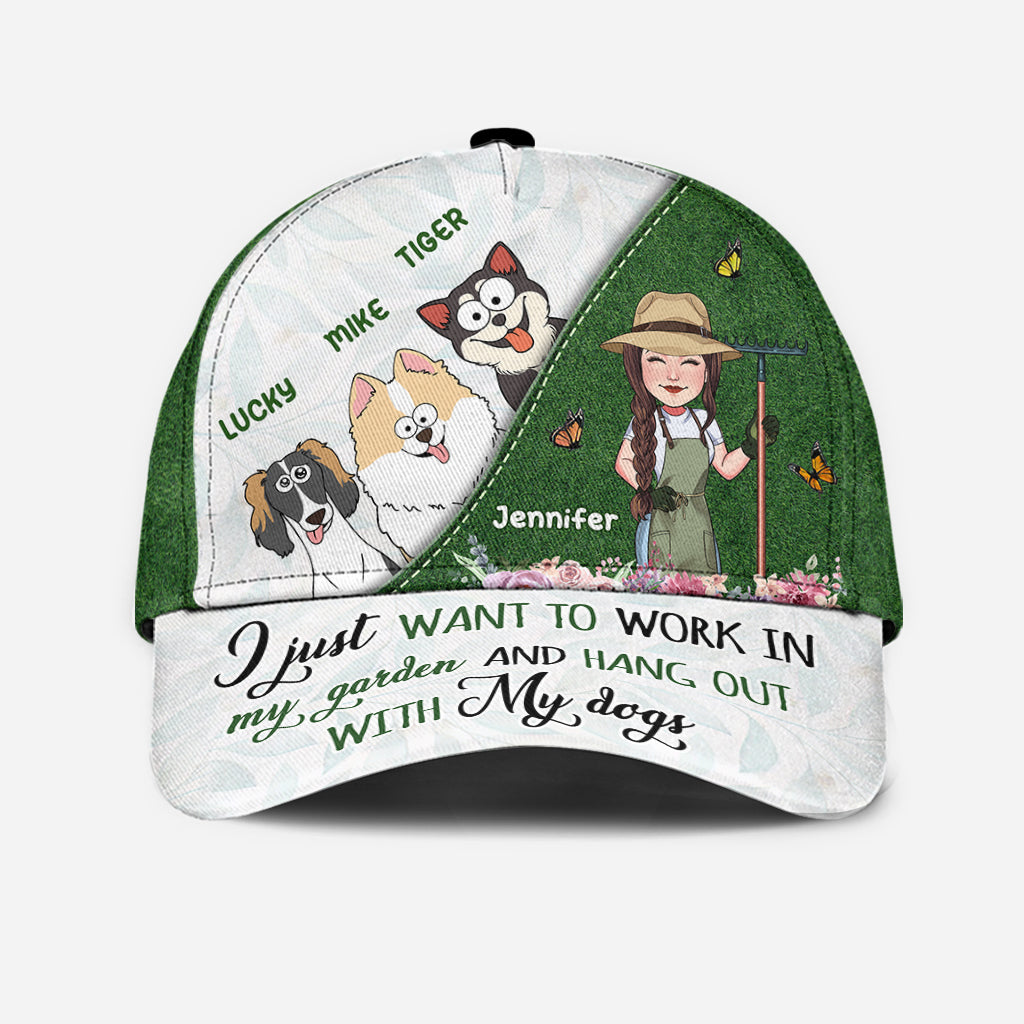 I Just Want To Work In My Garden And Hang Out With My Pets - Personalized Gardening Classic Cap