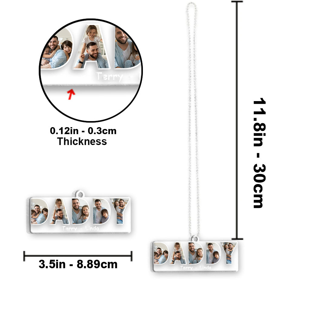 Mommy/ Daddy/ Mom/ Dad.... - Personalized Mother Transparent Car Ornament