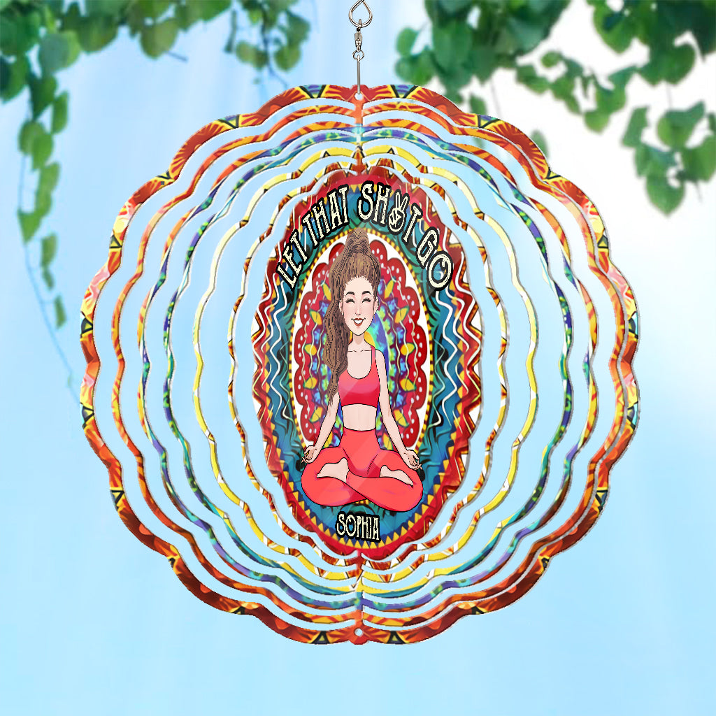 Let That Sh*t Go - Personalized Yoga Wind Spinner
