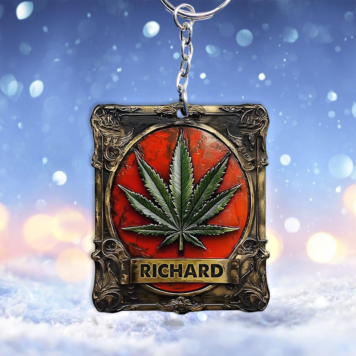 Beautiful Canabis - Personalized Weed Keychain