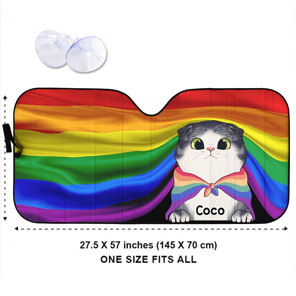 Pride Cat - Personalized Cat Car Sunshade