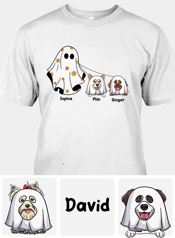 T-shirt et sweat à capuche personnalisés pour chien « Fantômes mignons »