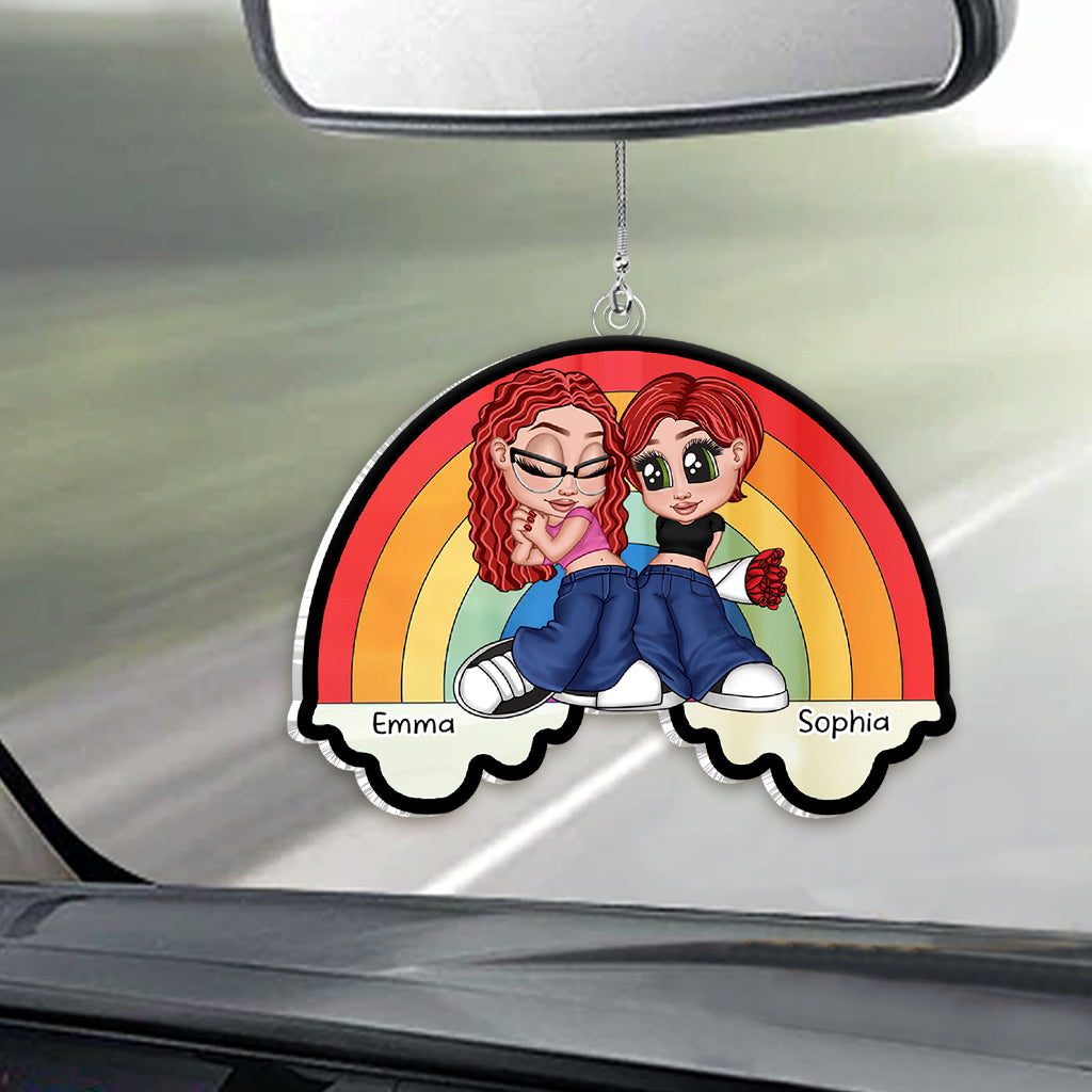 I Liked You & Love You - Personalized LGBT Support Custom Shaped Car Ornament