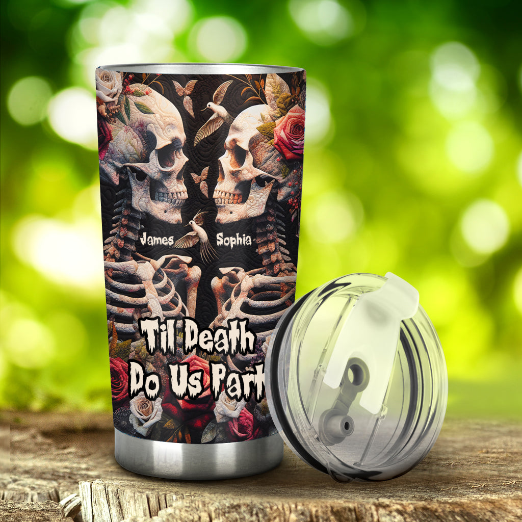 Bis dass der Tod uns scheidet – personalisierter Totenkopf-Trinkbecher