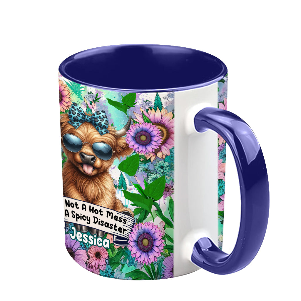 I'm Not A Hot Mess - Personalized Accent Mug