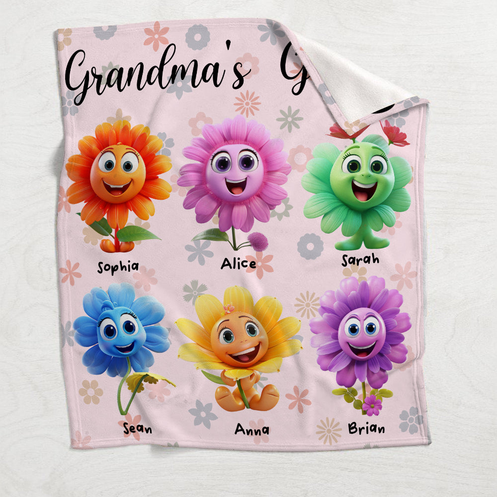 Grandma's Garden - Personalized Grandma Blanket