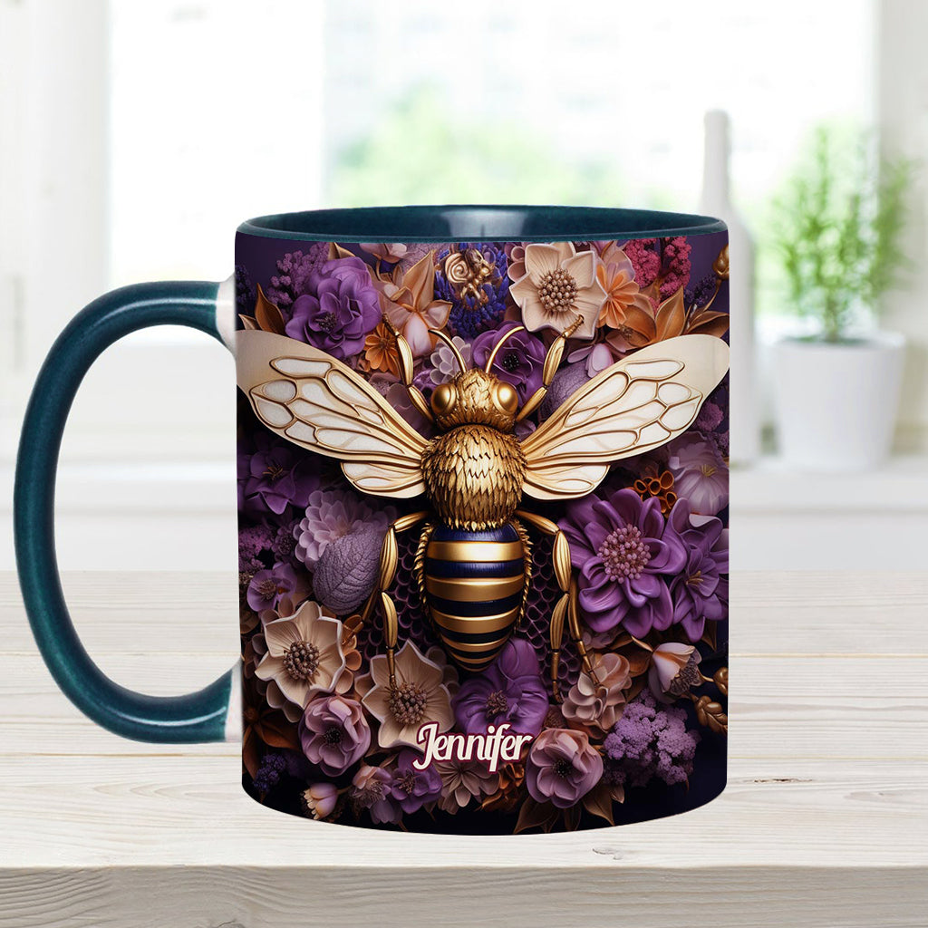 Mug personnalisé Bee Happy Golden Bee - Motif abeille