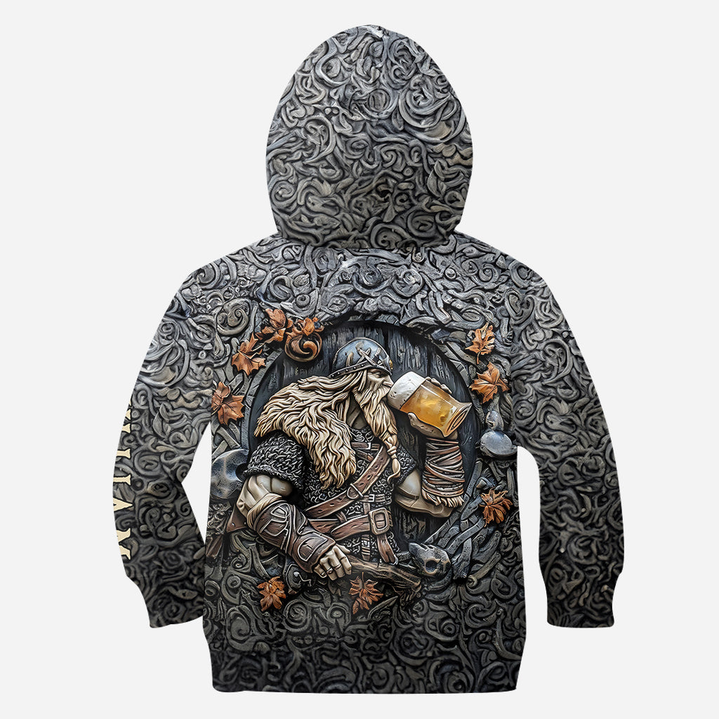 Viking Warrior Drinking Legend - Personalized Viking All Over Shirt