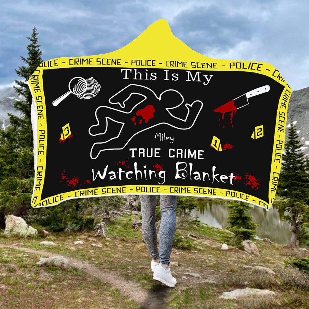 True Crime Watching Blanket - Personalized Hooded Blanket