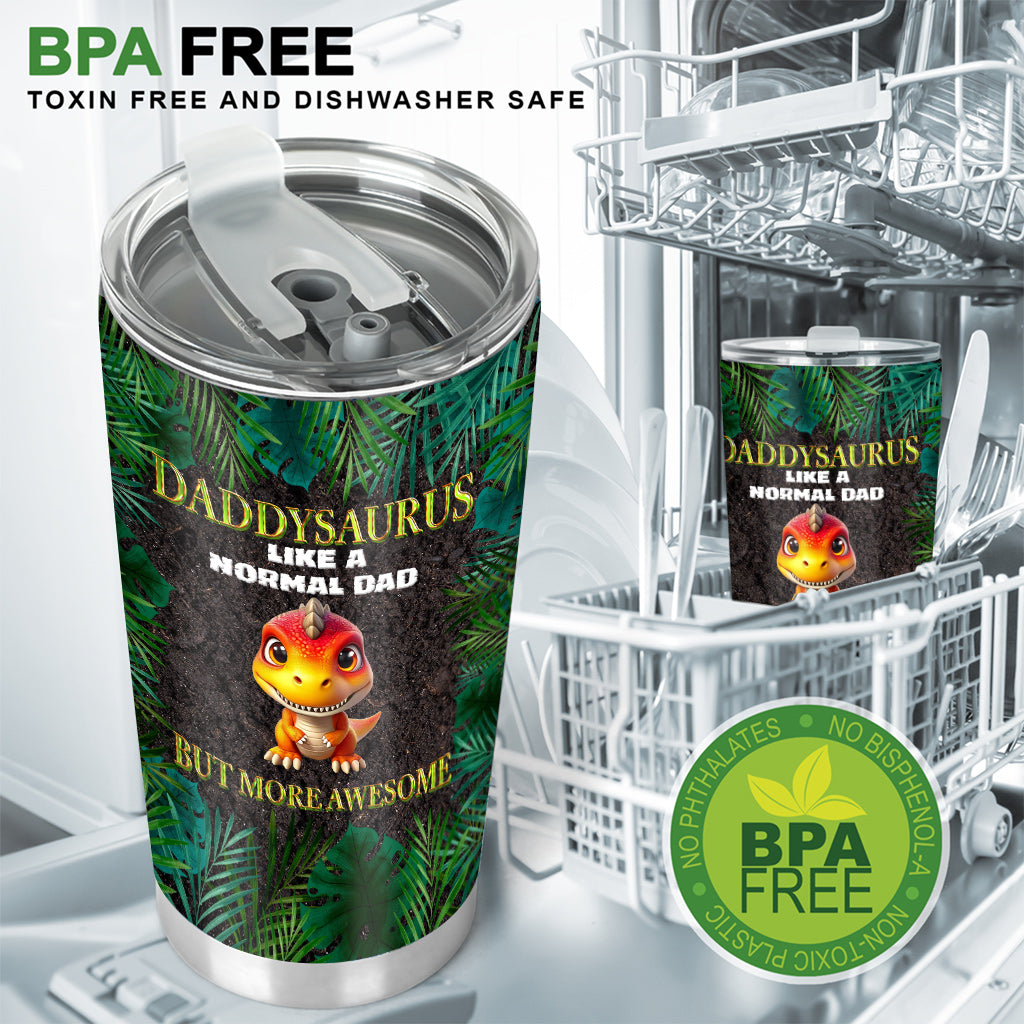 Daddysaurus Grandpasaurus 3D Dinosaurs - Personalized Father Tumbler