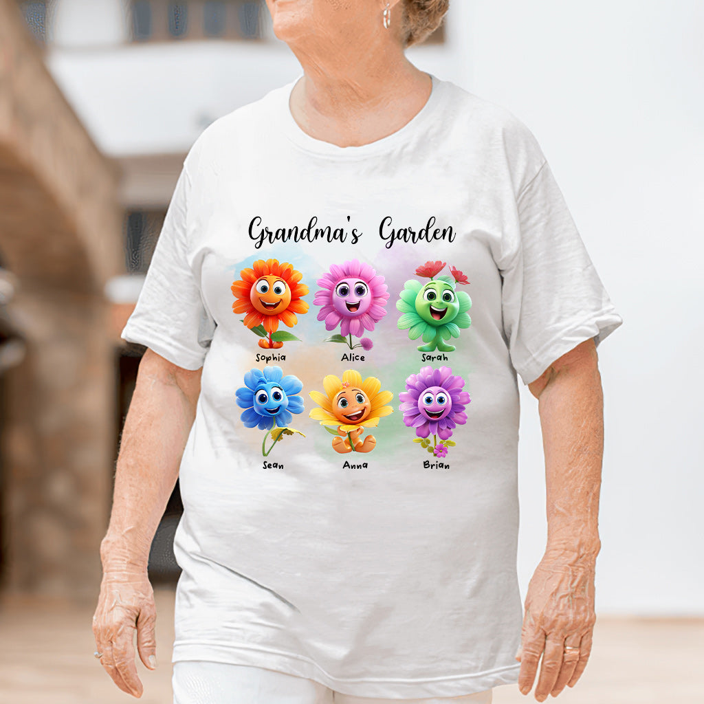 Grandma's Garden - Personalized Grandma T-shirt And Hoodie