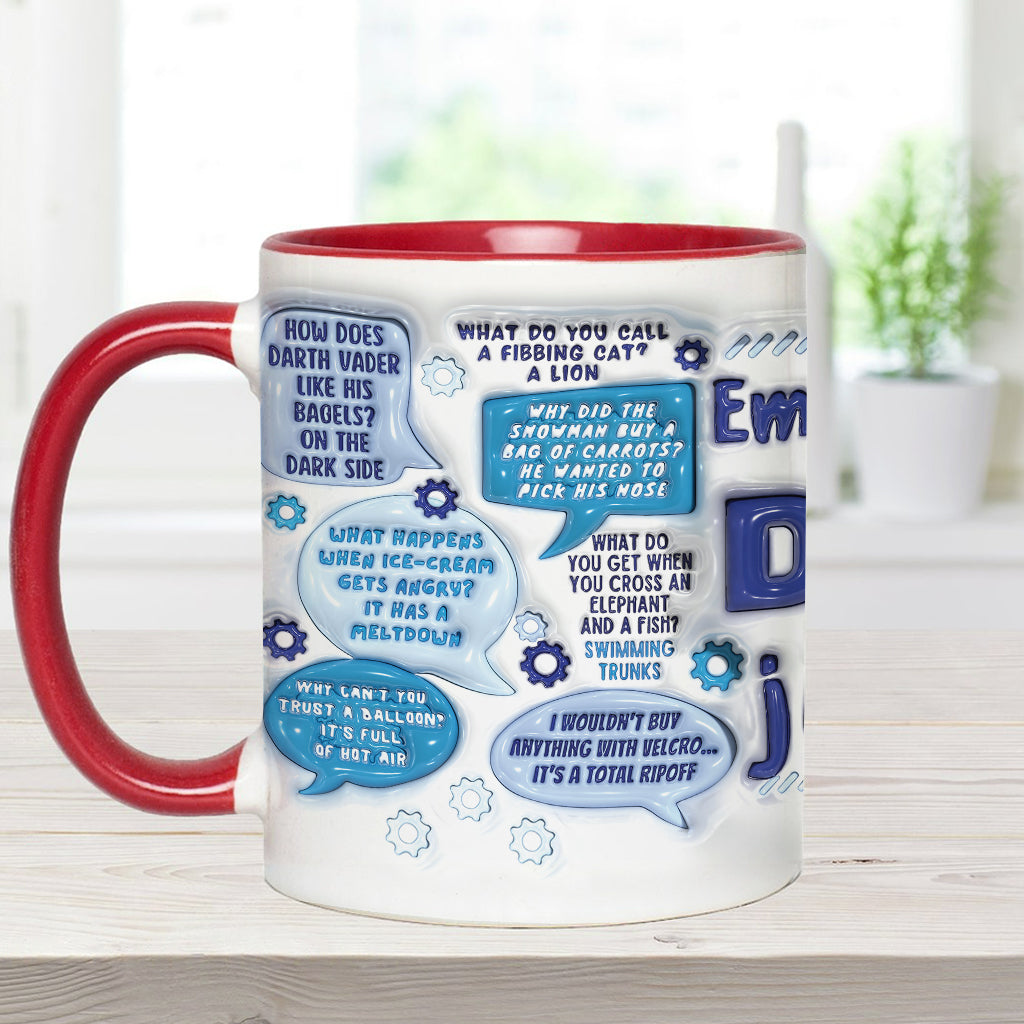 Dad Jokes Emergency - Personalized Father Accent Mug