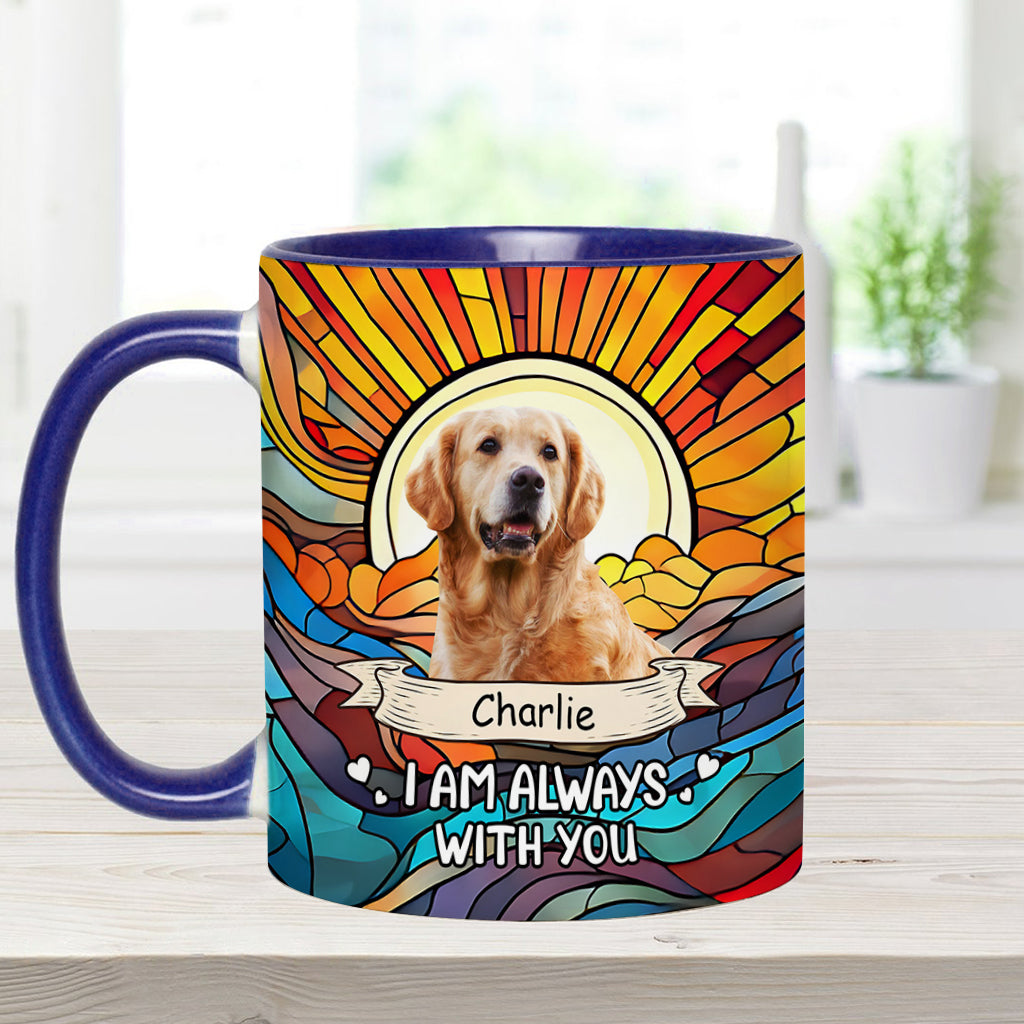 I'm Always With You Any Photo - Personalized Dog Accent Mug