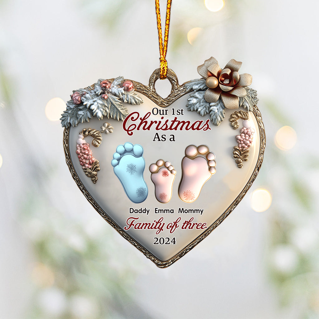 Our 1st Christmas Together - Personalized Family Ornament