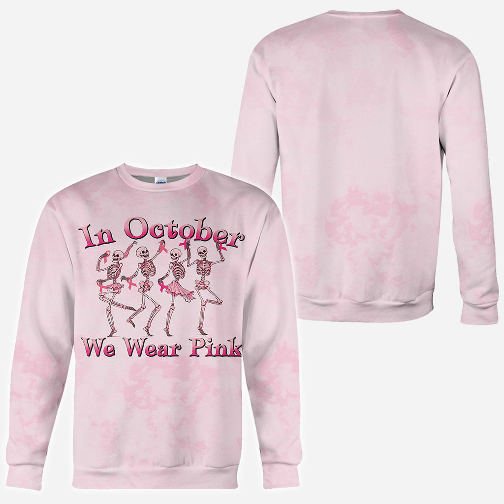 In October We Wear Pink - Personalized Breast Cancer Awareness All Over Shirt