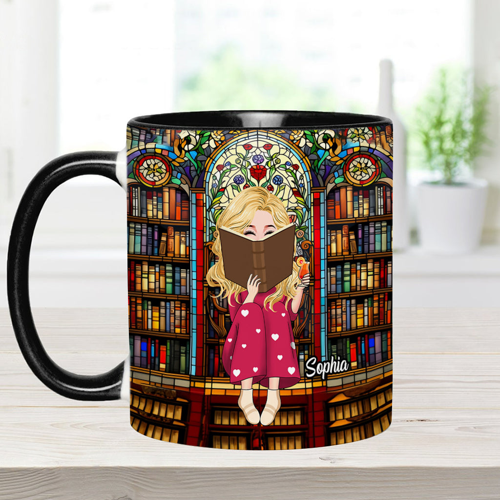 Just A Girl Who Loves Books - Personalized Book Accent Mug