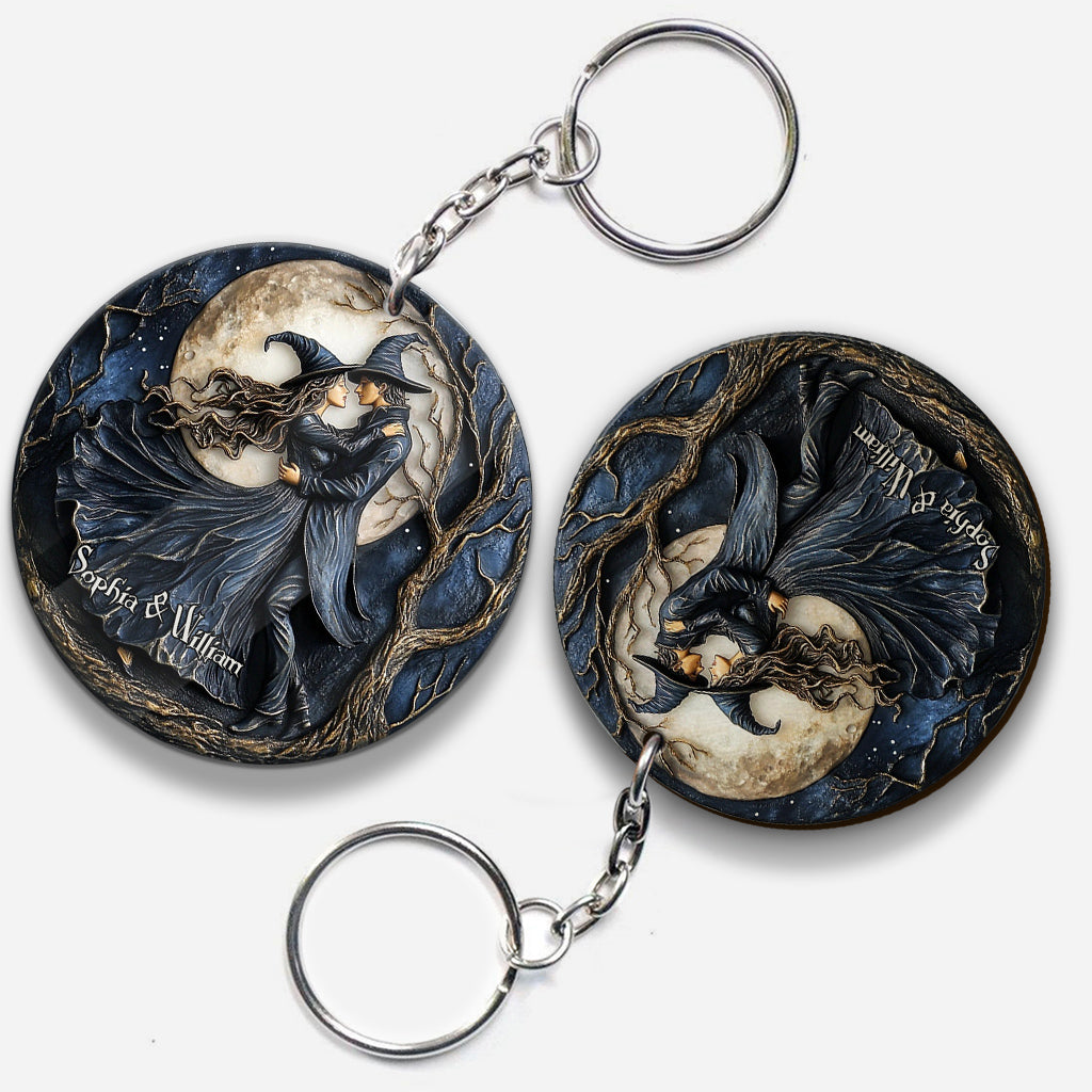 True Love Never Dies - Personalized Witch Keychain