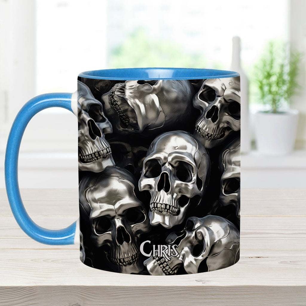 3D Metallic Skulls - Personalized Skull Accent Mug