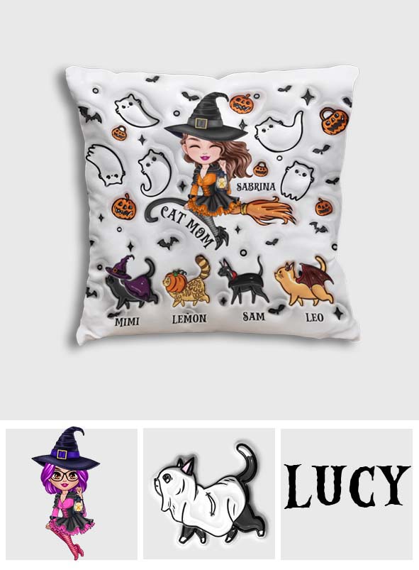 Cat Mom - Personalized Cat Throw Pillow