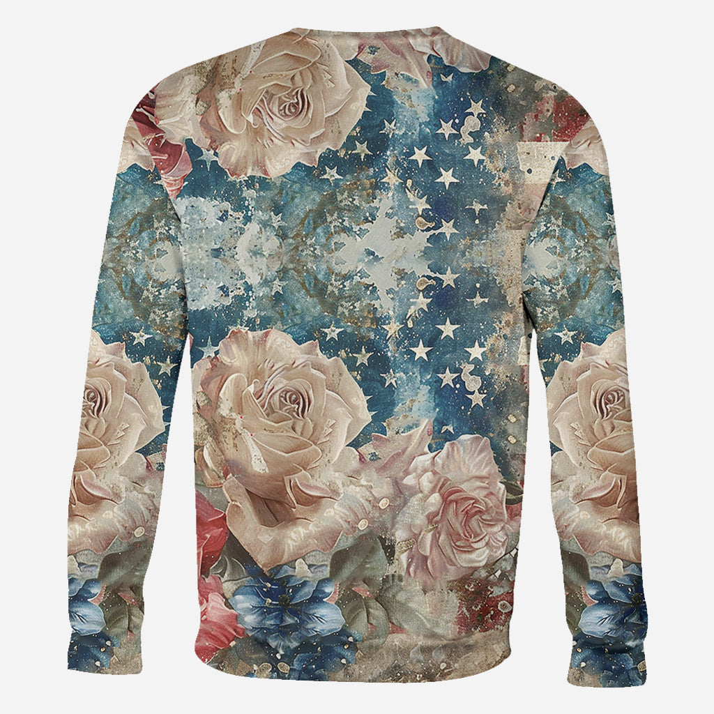 T-shirt personnalisé « Cowgirl américaine » - T-shirt intégral « Country Girl »