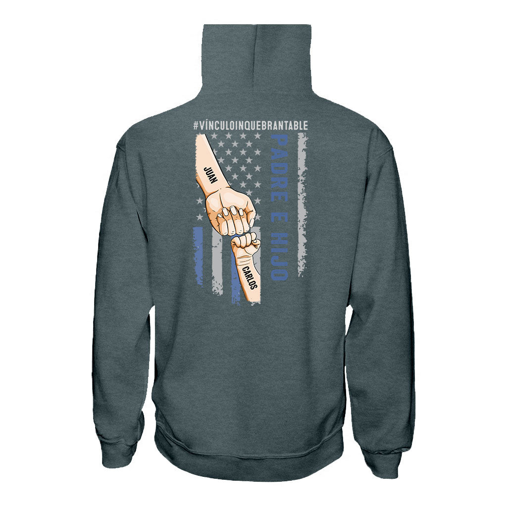 Padre E Hijos Vínculo Inquebrantable - Personalized Father T-shirt and Hoodie