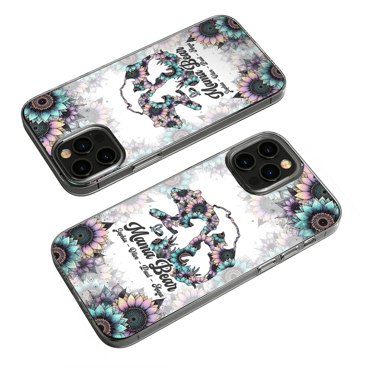 Mama Bear - Personalized Mother Clear Phone Case