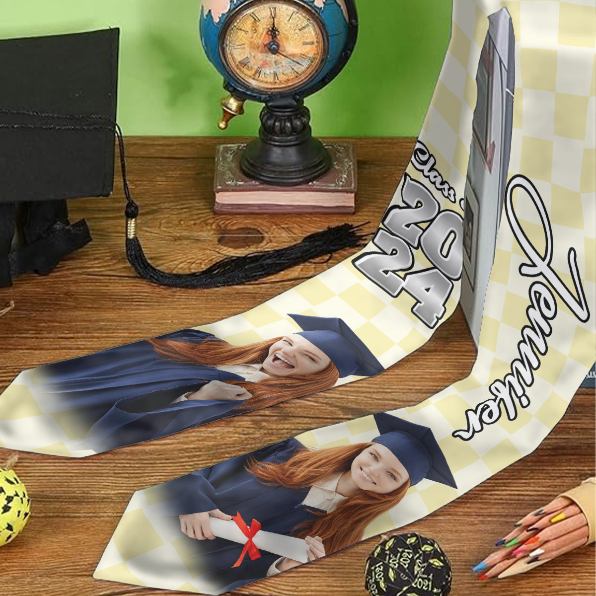 Photo Custom Graduation Stole Sash - Personalized Graduation Graduation Stole