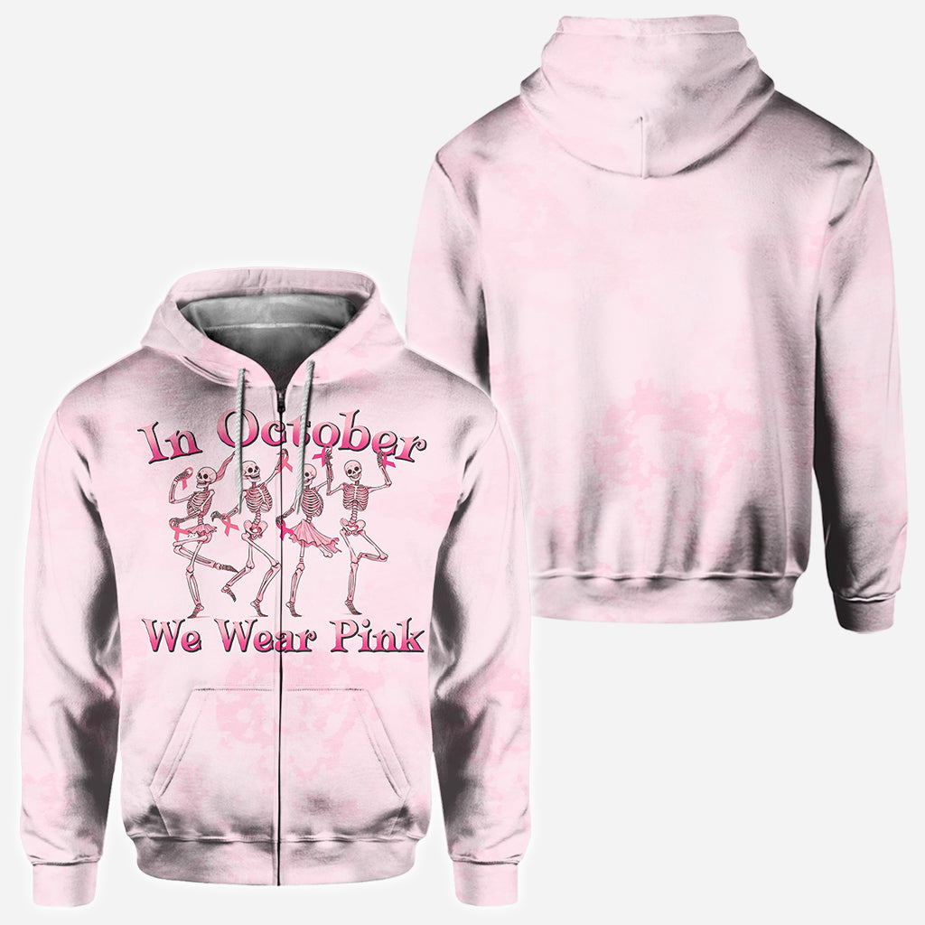 In October We Wear Pink - Personalized Breast Cancer Awareness All Over Shirt