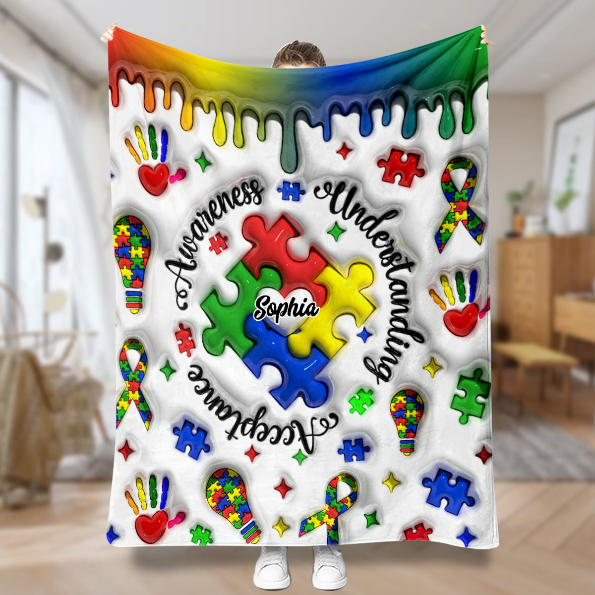 Autism Awareness - Personalized Autism Awareness Blanket