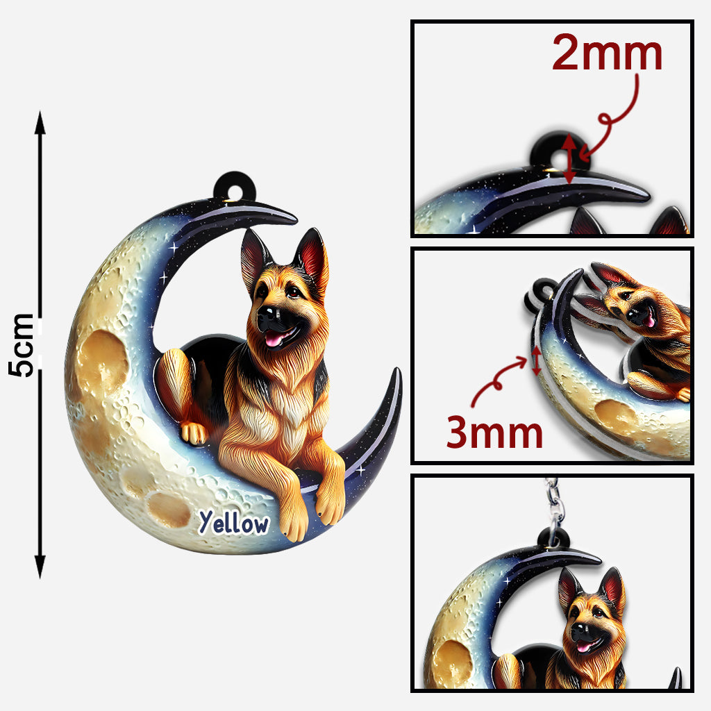 I Love My Dog - Personalized Dog Keychain