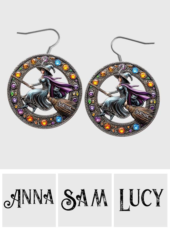 Beautiful Witch - Personalized Witch Transparent Earrings