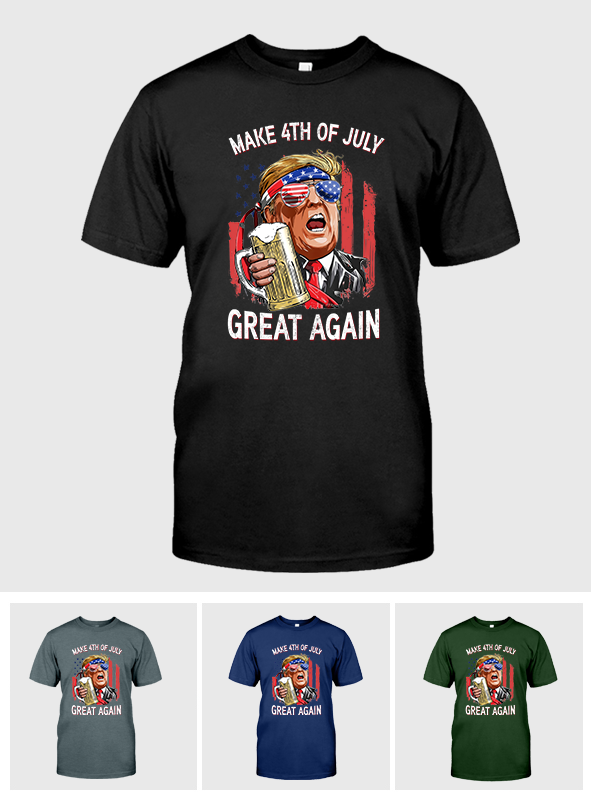 T-shirt et sweat à capuche « Make the 4th of July America Great Again »