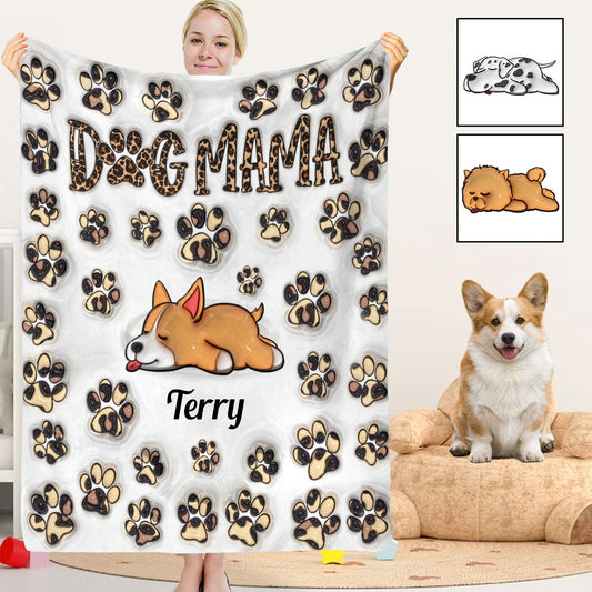 Couverture personnalisée pour chien Dog Mama Dog Mom