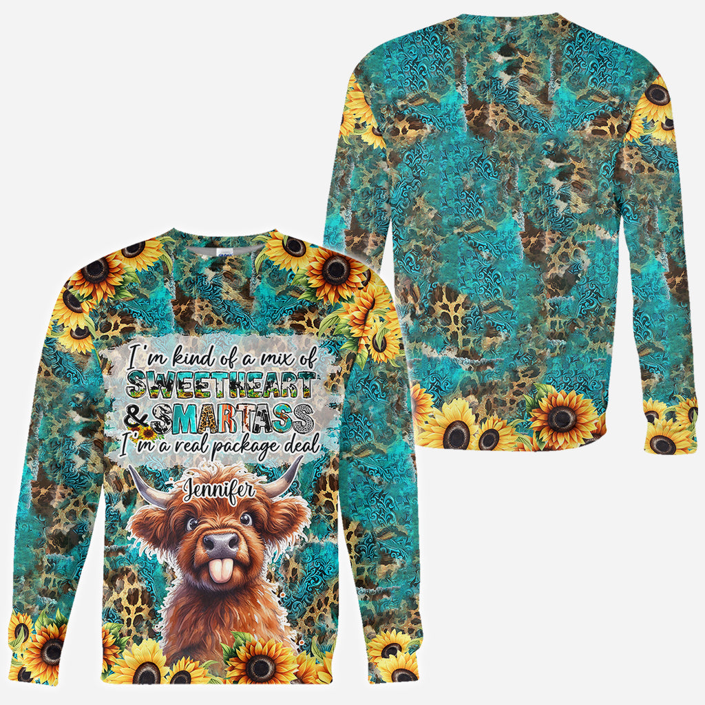 Vache des Highlands impertinente - Chemise personnalisée intégrale