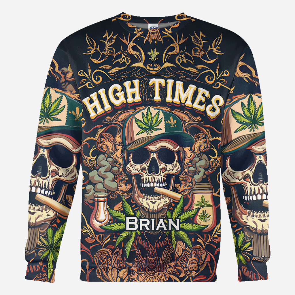 High Times Skull 420 - Personalized Weed All Over Shirt